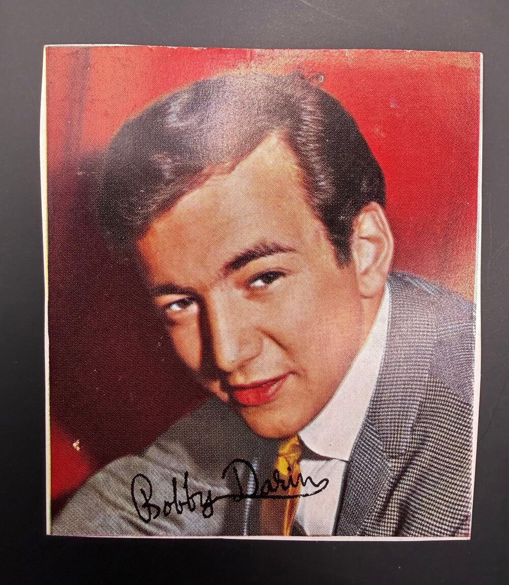 RARE Top Pops of 1960 Bobby Darin Card Beyond the Sea Mack The Knife Dream Lover